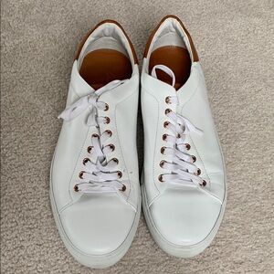 White Leather Athletic Shoes